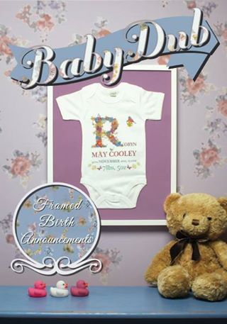 Win a framed birth announcement onesie