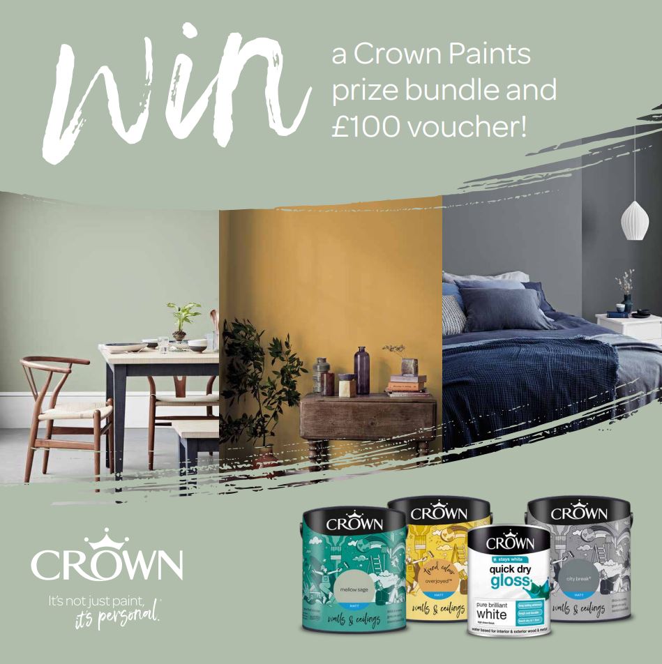 Win an amazing Crown Paints prize bundle and a £100 The Range Gift Card