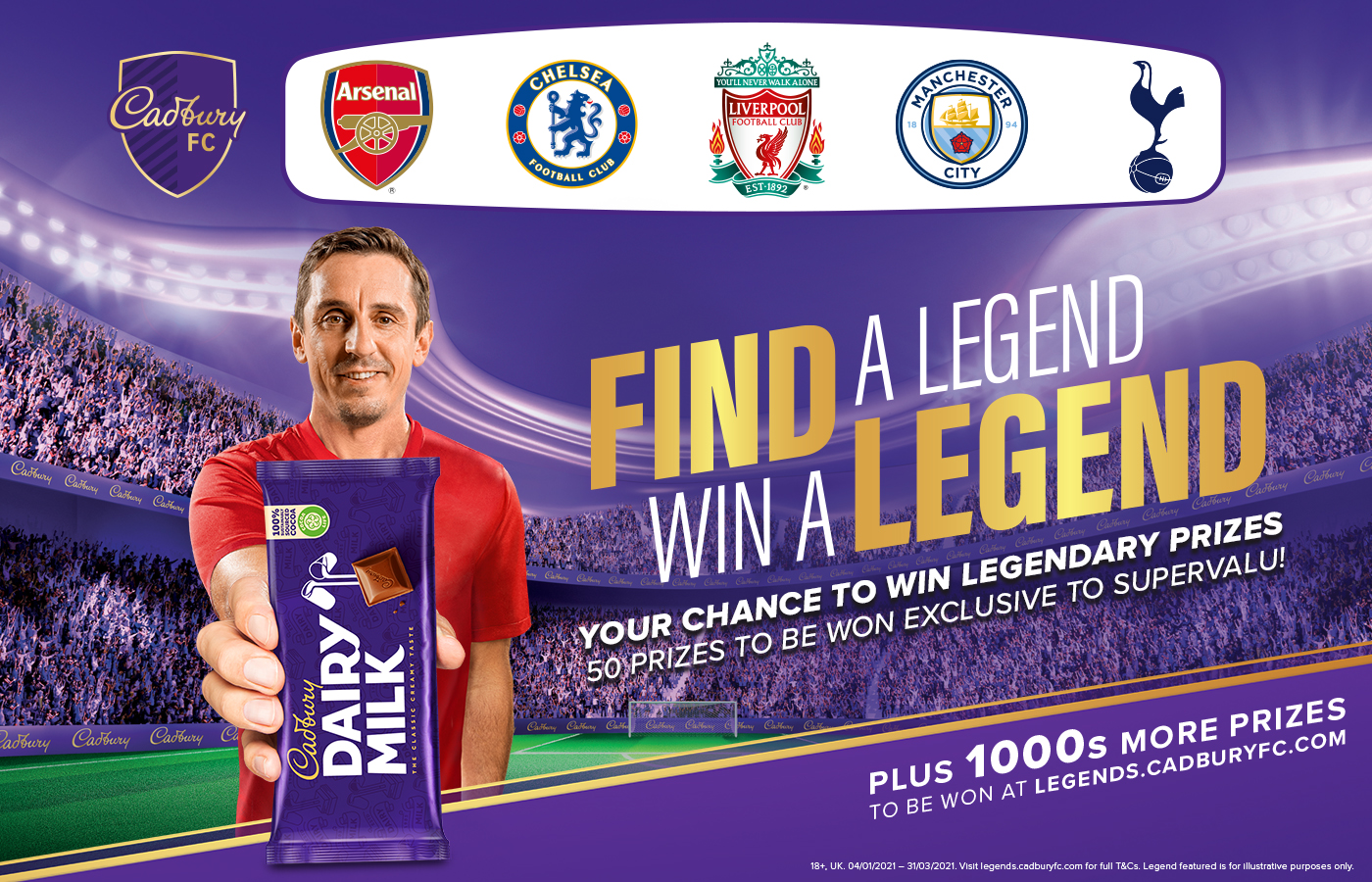 Win an Exclusive Premier League Legend Experience with Cadbury and SuperValu