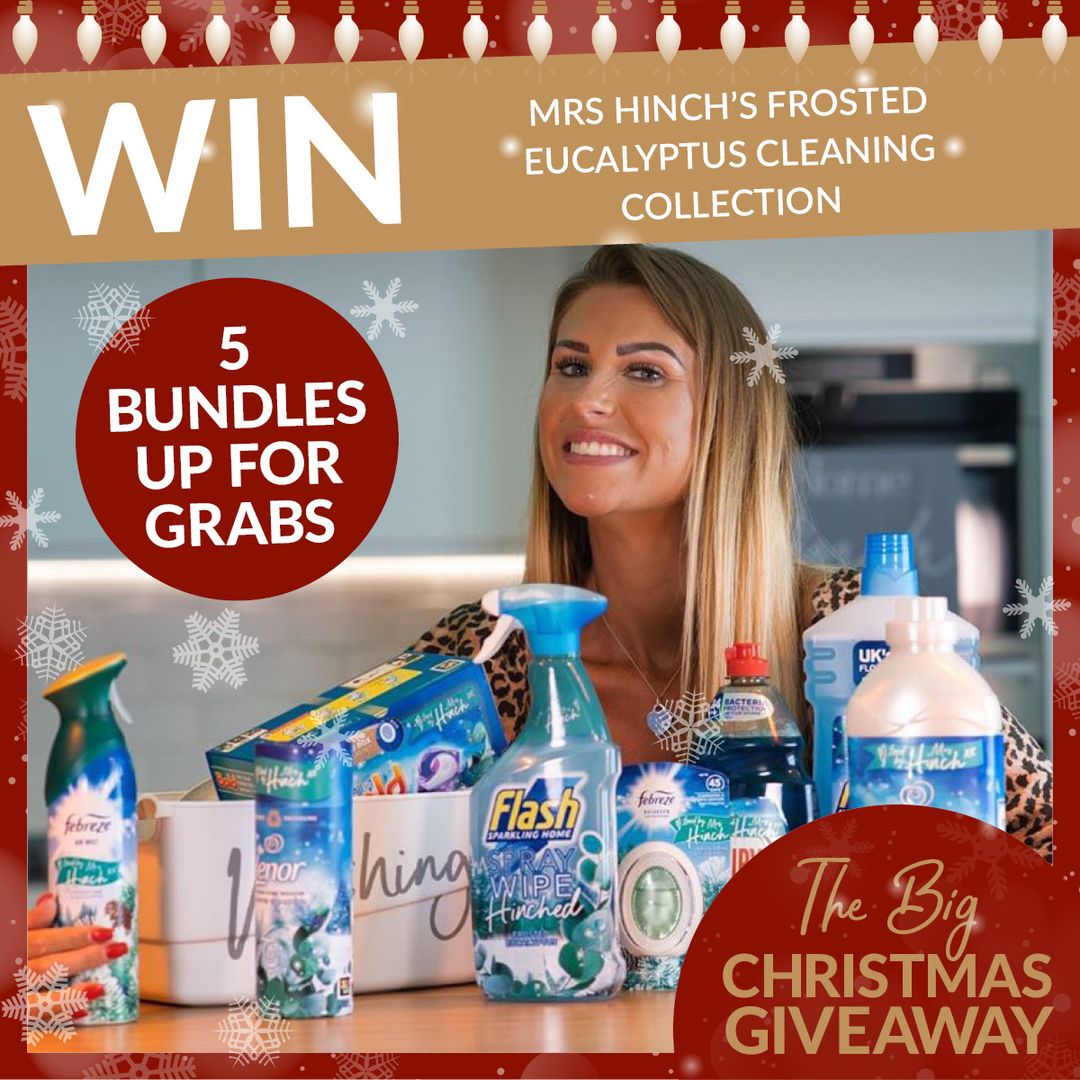 Win the Mrs Hinch Frosted Eucalyptus Cleaning Collection